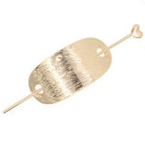 Metal Oval Bun Cover and Hair Stick 2-pc Set