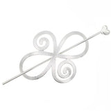 Metal Floral Bun Cover and Hair Stick 2-pc Set