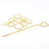 Diamond Shape Metal Wire Hair Stick and Bun Cover 2-pc Set