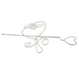 Silver Finish Metal Wire Hair Stick and Bun Cover 2-pc Set Fish