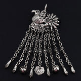 Handmade Miao Ethnic Tribal Dangle for 2-pc Headpiece Set
