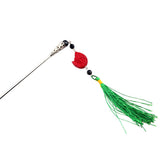 Oriental Hair Stick with Chinese Lacquer Bead and Tassels 5.25