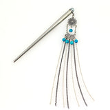 Crystalmood Hollow Stainless Steel Hair Stick w/ Tassels