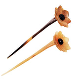 Handmade Cattle Horn 3D Floral Hair Stick