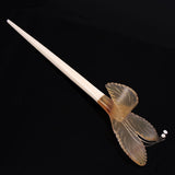 Handmade Cattle Horn 3D Leaves Hair Stick