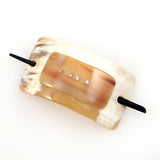 Handmade Cattle Horn Geometric Bun Cover and Hair Stick 2-pc Set