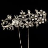 Handmade Miao Filigreed Costume 2-Prong Hair Stick Flowers
