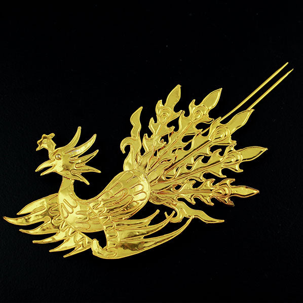 Handmade Miao Filigreed Phoenix Costume Hair Stick Gold