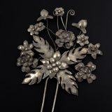 Handmade Flowers Miao Filigreed 2-Prong Hair Stick