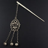 Handmade Miao Filigreed Hair Stick with Oriental Tassels