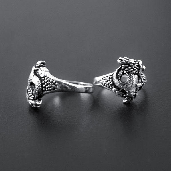 Tibetan Style Handmade Ring Dragon