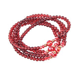 Bohemian Style Beaded Wrap Bracelet Burgundy