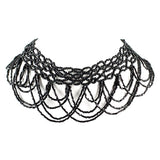 Black Seedbeads Beaded Layer Necklace
