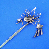 Handmade Miao Ethnic Tribal Hair Stick with Tassel 6.1