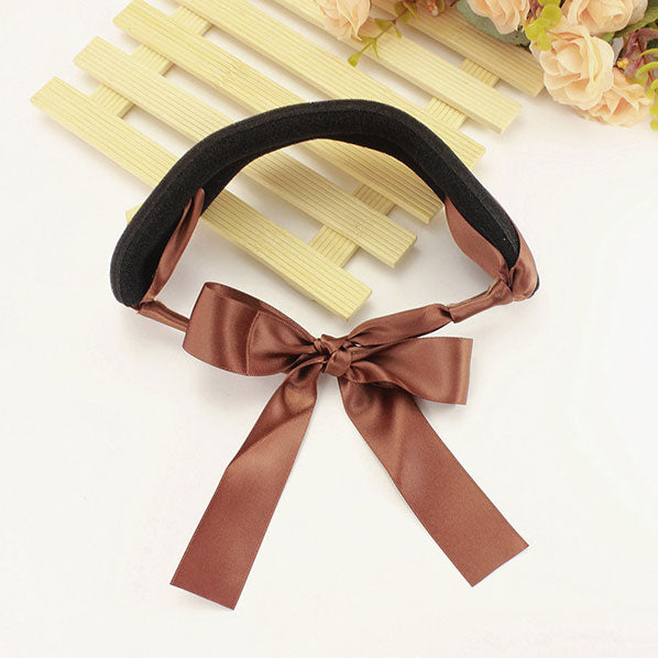 Volumizing Foam Bun Maker with Ribbons Pink