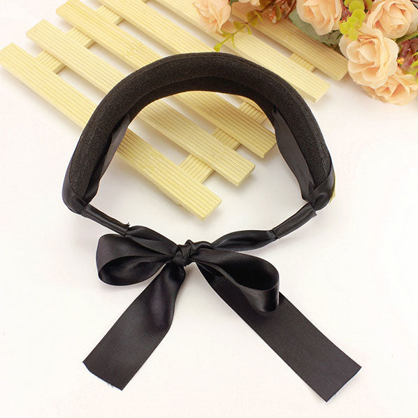 Volumizing Foam Bun Maker with Ribbons Dark Blue
