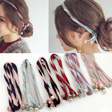 Satin Fabric Wrapped Wire Twisted Hair Band Headband Hair Styling Sticks with Glass Pearls