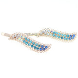 Rhinestone Wave Gold Finish Hair Clip (Pair)