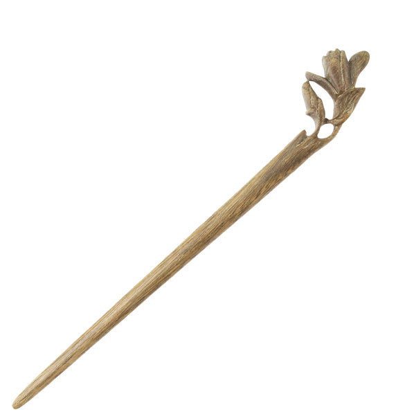 CrystalMood Handmade Carved Wood Hair Stick Yulan
