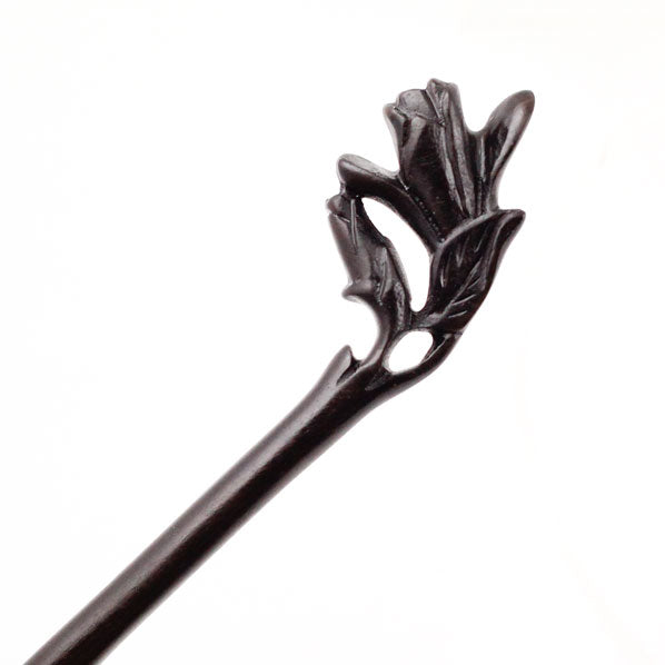 CrystalMood Handmade Carved Wood Hair Stick Yulan