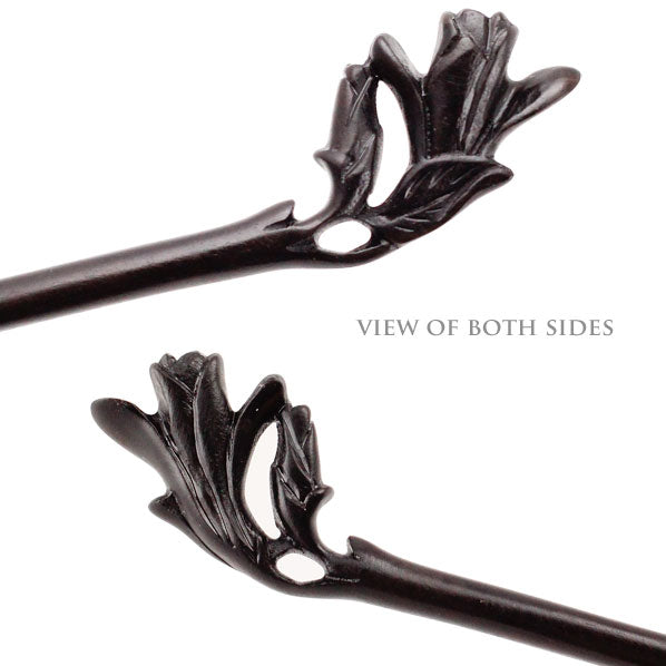 CrystalMood Handmade Carved Wood Hair Stick Yulan