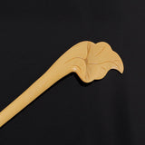 CrystalMood Handmade Carved Wood Hair Stick Leaf Rosewood