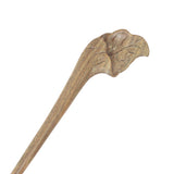 CrystalMood Handmade Carved Wood Hair Stick Leaf