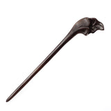 CrystalMood Handmade Carved Wood Hair Stick Leaf