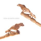 CrystalMood Handmade Carved Wood Hair Stick Lotus
