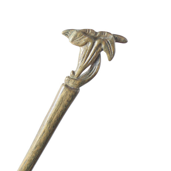 CrystalMood Handmade Carved Wood Hair Stick Lily