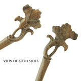 CrystalMood Handmade Carved Wood Hair Stick Morning Glory