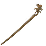 CrystalMood Handmade Carved Wood Hair Stick Morning Glory