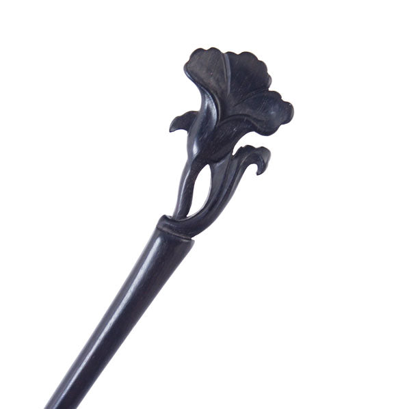 CrystalMood Handmade Carved Wood Hair Stick Morning Glory Lignum-vitae