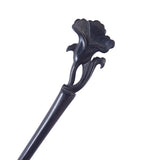 CrystalMood Handmade Carved Wood Hair Stick Morning Glory Lignum-vitae