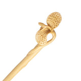 CrystalMood Handmade Carved Wood Hair Stick Sprout 6.85" Lignum-vitae