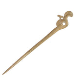 CrystalMood Handmade Carved Wood Hair Stick Sprout