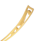 CrystalMood Handmade Carved Wood Curved Hair Stick 7" Ebony