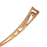 CrystalMood Handmade Carved Wood Curved Hair Stick