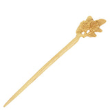 CrystalMood Handmade Carved Wood Hair Stick Camellias 7.2" Boxwood