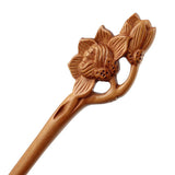 CrystalMood Handmade Carved Wood Hair Stick Yulan