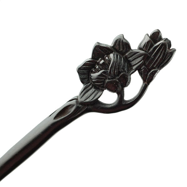CrystalMood Handmade Carved Wood Hair Stick Yulan