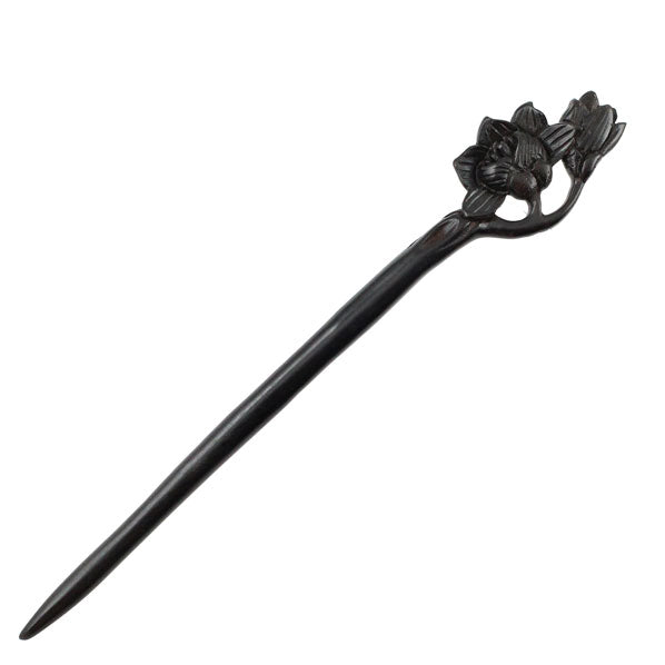CrystalMood Handmade Carved Wood Hair Stick Yulan