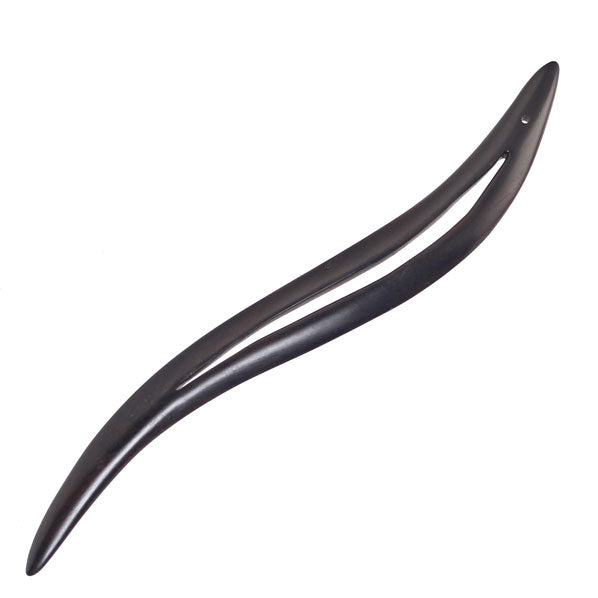 CrystalMood Handmade Carved Wood Hair Stick Dolphin 6.5" Peachwood
