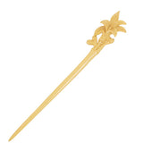 CrystalMood Handmade Carved Wood Hair Stick Lily