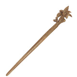 CrystalMood Handmade Carved Wood Hair Stick Lily
