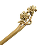 CrystalMood Handmade Carved Wood Hair Stick Daisy