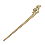 CrystalMood Handmade Carved Wood Hair Stick Daisy