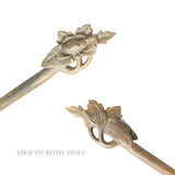 CrystalMood Handmade Carved Wood Hair Stick Begonia