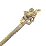 CrystalMood Handmade Carved Wood Hair Stick Begonia