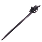 CrystalMood Handmade Carved Wood Hair Stick Begonia
